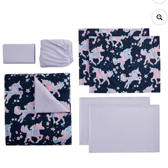 Your Zone 7-Piece Glow in the Dark Unicorn Bed in a Bag, Full - Picture 2 of 6